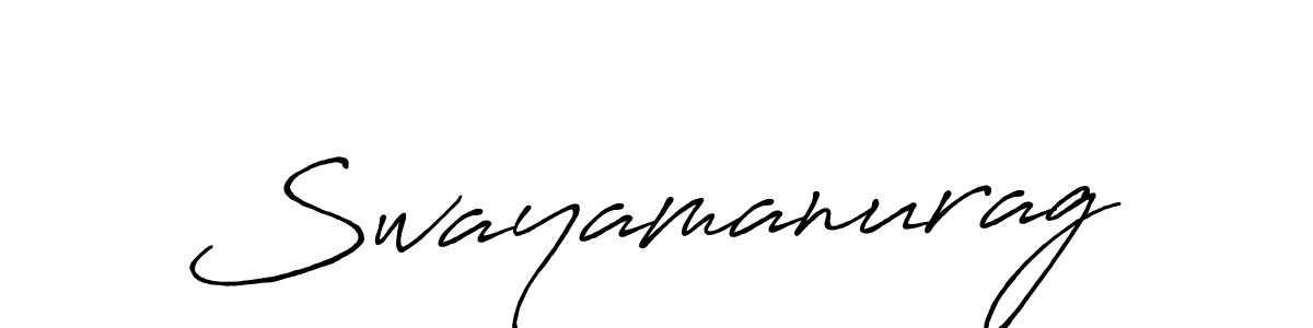 Also You can easily find your signature by using the search form. We will create Swayamanurag name handwritten signature images for you free of cost using Antro_Vectra_Bolder sign style. Swayamanurag signature style 7 images and pictures png