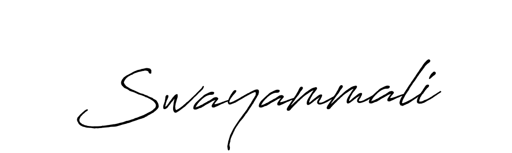 Design your own signature with our free online signature maker. With this signature software, you can create a handwritten (Antro_Vectra_Bolder) signature for name Swayammali. Swayammali signature style 7 images and pictures png