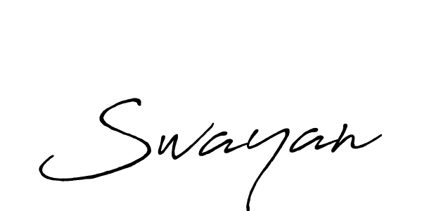 How to make Swayan name signature. Use Antro_Vectra_Bolder style for creating short signs online. This is the latest handwritten sign. Swayan signature style 7 images and pictures png