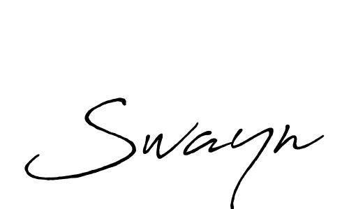 Swayn stylish signature style. Best Handwritten Sign (Antro_Vectra_Bolder) for my name. Handwritten Signature Collection Ideas for my name Swayn. Swayn signature style 7 images and pictures png