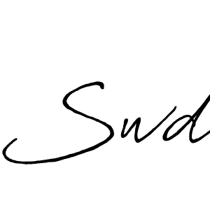Create a beautiful signature design for name Swd. With this signature (Antro_Vectra_Bolder) fonts, you can make a handwritten signature for free. Swd signature style 7 images and pictures png