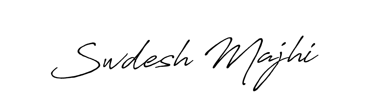 How to make Swdesh Majhi name signature. Use Antro_Vectra_Bolder style for creating short signs online. This is the latest handwritten sign. Swdesh Majhi signature style 7 images and pictures png