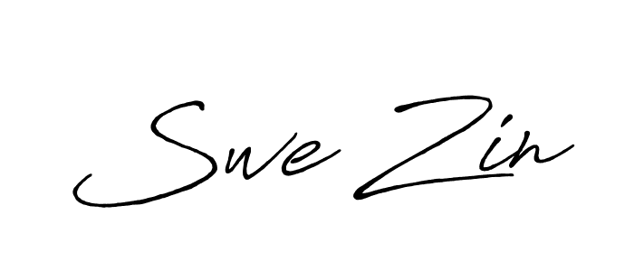 Swe Zin stylish signature style. Best Handwritten Sign (Antro_Vectra_Bolder) for my name. Handwritten Signature Collection Ideas for my name Swe Zin. Swe Zin signature style 7 images and pictures png