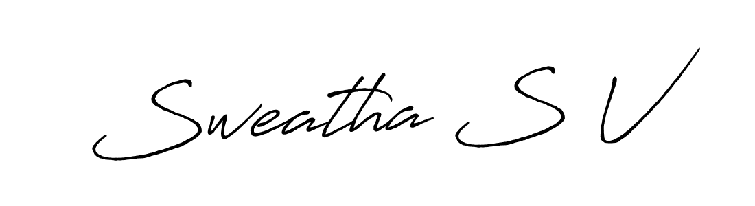 Make a beautiful signature design for name Sweatha S V. Use this online signature maker to create a handwritten signature for free. Sweatha S V signature style 7 images and pictures png
