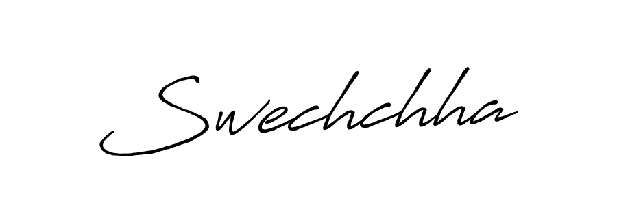 How to make Swechchha name signature. Use Antro_Vectra_Bolder style for creating short signs online. This is the latest handwritten sign. Swechchha signature style 7 images and pictures png