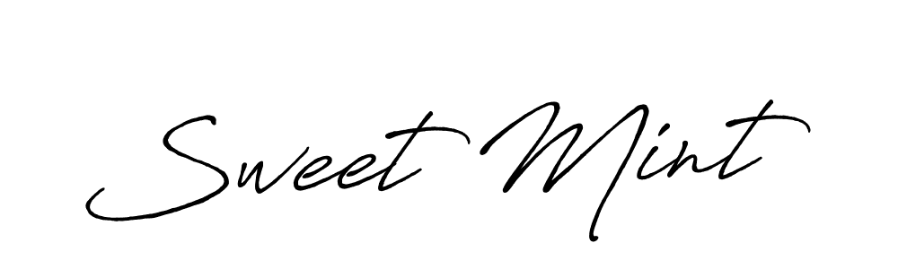 Use a signature maker to create a handwritten signature online. With this signature software, you can design (Antro_Vectra_Bolder) your own signature for name Sweet Mint. Sweet Mint signature style 7 images and pictures png