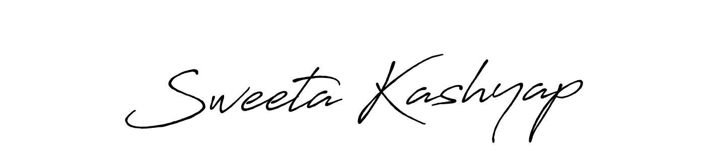 How to make Sweeta Kashyap name signature. Use Antro_Vectra_Bolder style for creating short signs online. This is the latest handwritten sign. Sweeta Kashyap signature style 7 images and pictures png