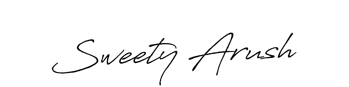 Similarly Antro_Vectra_Bolder is the best handwritten signature design. Signature creator online .You can use it as an online autograph creator for name Sweety Arush. Sweety Arush signature style 7 images and pictures png