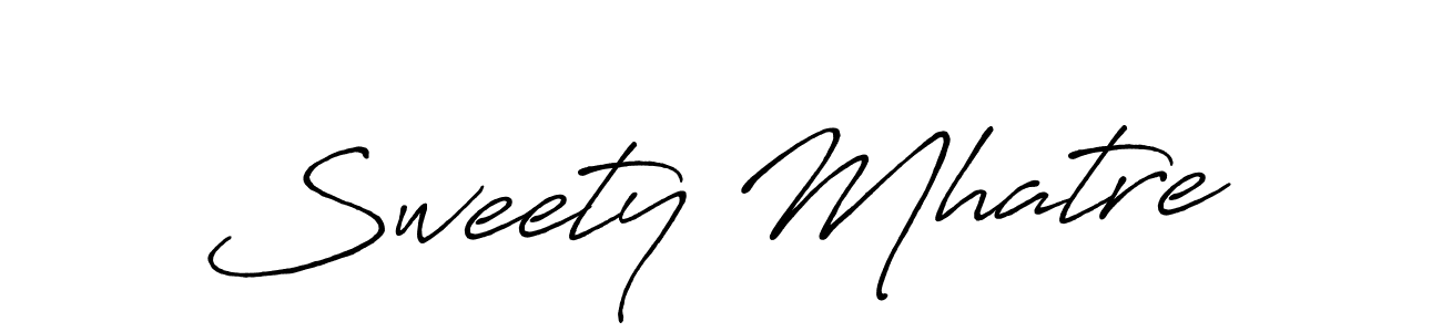 Antro_Vectra_Bolder is a professional signature style that is perfect for those who want to add a touch of class to their signature. It is also a great choice for those who want to make their signature more unique. Get Sweety Mhatre name to fancy signature for free. Sweety Mhatre signature style 7 images and pictures png