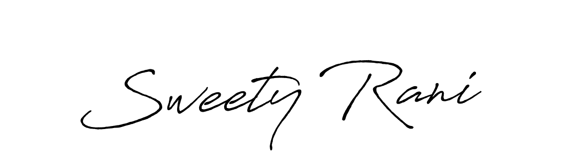 Use a signature maker to create a handwritten signature online. With this signature software, you can design (Antro_Vectra_Bolder) your own signature for name Sweety Rani. Sweety Rani signature style 7 images and pictures png