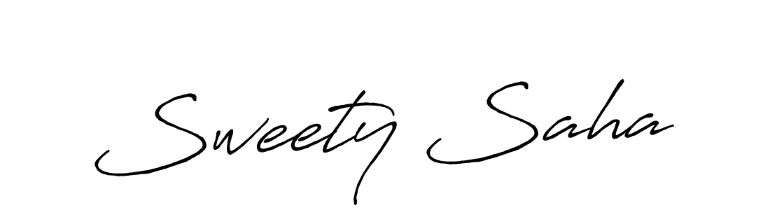 Also we have Sweety Saha name is the best signature style. Create professional handwritten signature collection using Antro_Vectra_Bolder autograph style. Sweety Saha signature style 7 images and pictures png