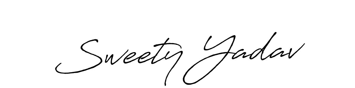 Also You can easily find your signature by using the search form. We will create Sweety Yadav name handwritten signature images for you free of cost using Antro_Vectra_Bolder sign style. Sweety Yadav signature style 7 images and pictures png