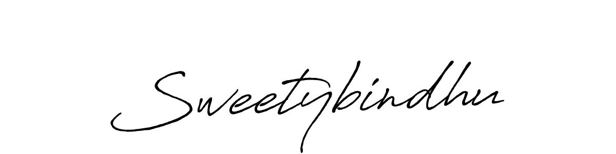 Sweetybindhu stylish signature style. Best Handwritten Sign (Antro_Vectra_Bolder) for my name. Handwritten Signature Collection Ideas for my name Sweetybindhu. Sweetybindhu signature style 7 images and pictures png