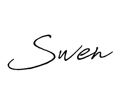 Use a signature maker to create a handwritten signature online. With this signature software, you can design (Antro_Vectra_Bolder) your own signature for name Swen. Swen signature style 7 images and pictures png