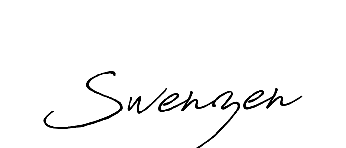 Create a beautiful signature design for name Swenzen. With this signature (Antro_Vectra_Bolder) fonts, you can make a handwritten signature for free. Swenzen signature style 7 images and pictures png