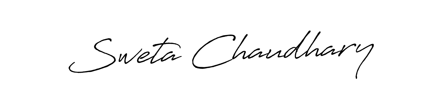 Sweta Chaudhary stylish signature style. Best Handwritten Sign (Antro_Vectra_Bolder) for my name. Handwritten Signature Collection Ideas for my name Sweta Chaudhary. Sweta Chaudhary signature style 7 images and pictures png