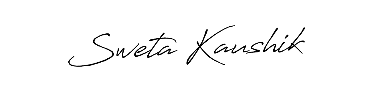 Antro_Vectra_Bolder is a professional signature style that is perfect for those who want to add a touch of class to their signature. It is also a great choice for those who want to make their signature more unique. Get Sweta Kaushik name to fancy signature for free. Sweta Kaushik signature style 7 images and pictures png