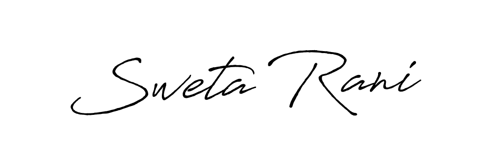 Create a beautiful signature design for name Sweta Rani. With this signature (Antro_Vectra_Bolder) fonts, you can make a handwritten signature for free. Sweta Rani signature style 7 images and pictures png