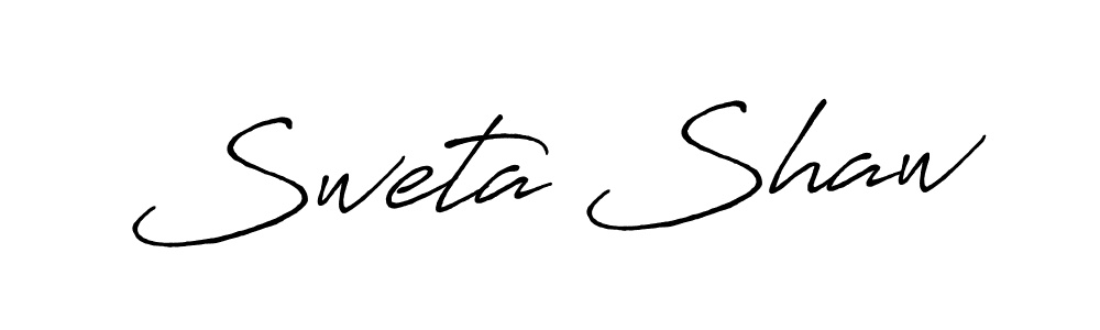 How to make Sweta Shaw name signature. Use Antro_Vectra_Bolder style for creating short signs online. This is the latest handwritten sign. Sweta Shaw signature style 7 images and pictures png