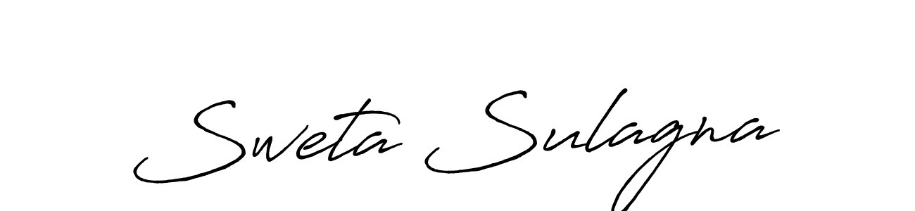 Sweta Sulagna stylish signature style. Best Handwritten Sign (Antro_Vectra_Bolder) for my name. Handwritten Signature Collection Ideas for my name Sweta Sulagna. Sweta Sulagna signature style 7 images and pictures png