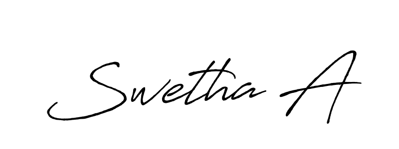 Swetha A stylish signature style. Best Handwritten Sign (Antro_Vectra_Bolder) for my name. Handwritten Signature Collection Ideas for my name Swetha A. Swetha A signature style 7 images and pictures png