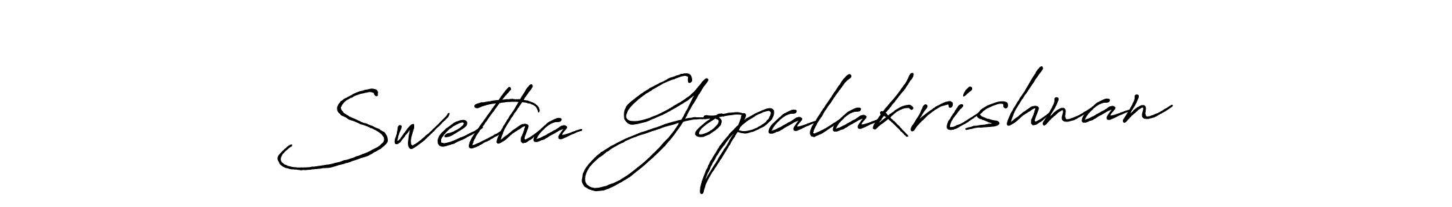 Antro_Vectra_Bolder is a professional signature style that is perfect for those who want to add a touch of class to their signature. It is also a great choice for those who want to make their signature more unique. Get Swetha Gopalakrishnan name to fancy signature for free. Swetha Gopalakrishnan signature style 7 images and pictures png
