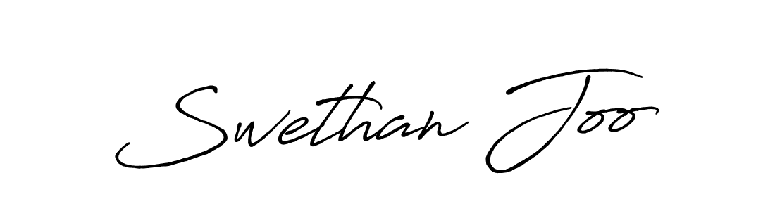 You should practise on your own different ways (Antro_Vectra_Bolder) to write your name (Swethan Joo) in signature. don't let someone else do it for you. Swethan Joo signature style 7 images and pictures png