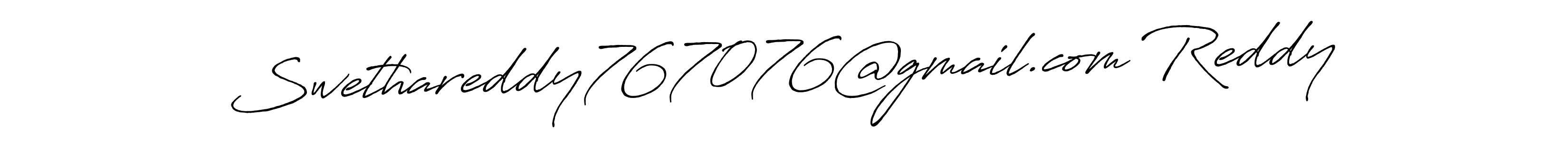 How to make Swethareddy767076@gmail.com Reddy name signature. Use Antro_Vectra_Bolder style for creating short signs online. This is the latest handwritten sign. Swethareddy767076@gmail.com Reddy signature style 7 images and pictures png