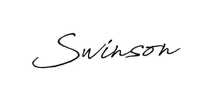 How to make Swinson name signature. Use Antro_Vectra_Bolder style for creating short signs online. This is the latest handwritten sign. Swinson signature style 7 images and pictures png