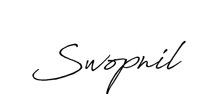 Use a signature maker to create a handwritten signature online. With this signature software, you can design (Antro_Vectra_Bolder) your own signature for name Swopnil. Swopnil signature style 7 images and pictures png