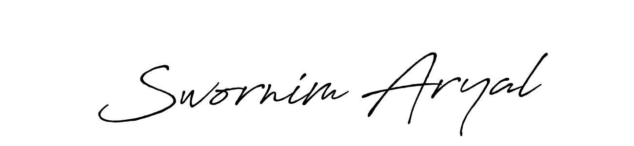 This is the best signature style for the Swornim Aryal name. Also you like these signature font (Antro_Vectra_Bolder). Mix name signature. Swornim Aryal signature style 7 images and pictures png