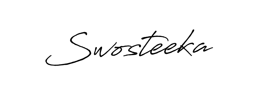 How to make Swosteeka name signature. Use Antro_Vectra_Bolder style for creating short signs online. This is the latest handwritten sign. Swosteeka signature style 7 images and pictures png