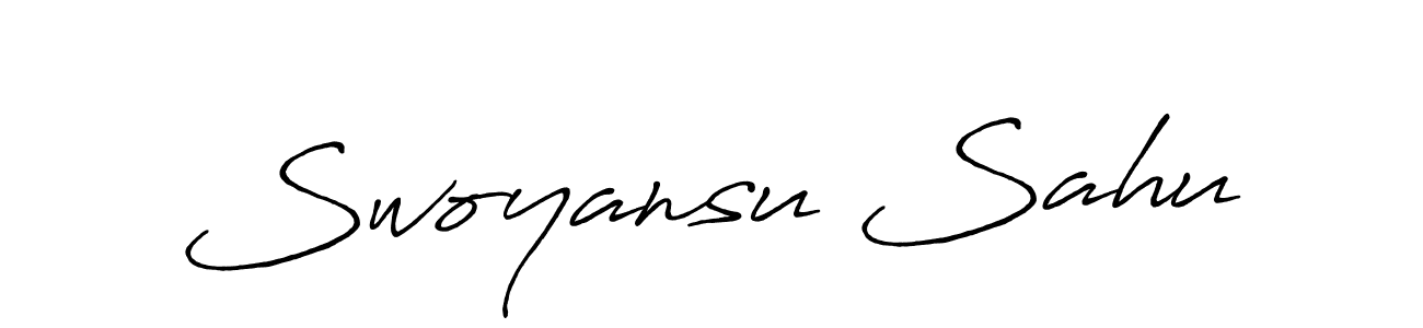 Create a beautiful signature design for name Swoyansu Sahu. With this signature (Antro_Vectra_Bolder) fonts, you can make a handwritten signature for free. Swoyansu Sahu signature style 7 images and pictures png