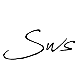 Best and Professional Signature Style for Sws. Antro_Vectra_Bolder Best Signature Style Collection. Sws signature style 7 images and pictures png