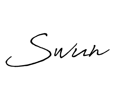 Use a signature maker to create a handwritten signature online. With this signature software, you can design (Antro_Vectra_Bolder) your own signature for name Swun. Swun signature style 7 images and pictures png