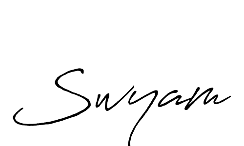 Design your own signature with our free online signature maker. With this signature software, you can create a handwritten (Antro_Vectra_Bolder) signature for name Swyam. Swyam signature style 7 images and pictures png