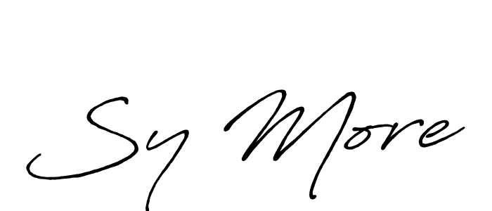 Sy More stylish signature style. Best Handwritten Sign (Antro_Vectra_Bolder) for my name. Handwritten Signature Collection Ideas for my name Sy More. Sy More signature style 7 images and pictures png