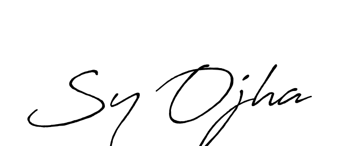 Sy Ojha stylish signature style. Best Handwritten Sign (Antro_Vectra_Bolder) for my name. Handwritten Signature Collection Ideas for my name Sy Ojha. Sy Ojha signature style 7 images and pictures png