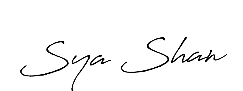 Design your own signature with our free online signature maker. With this signature software, you can create a handwritten (Antro_Vectra_Bolder) signature for name Sya Shan. Sya Shan signature style 7 images and pictures png
