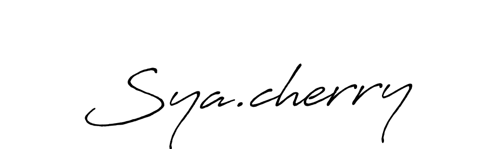 Make a beautiful signature design for name Sya.cherry. With this signature (Antro_Vectra_Bolder) style, you can create a handwritten signature for free. Sya.cherry signature style 7 images and pictures png