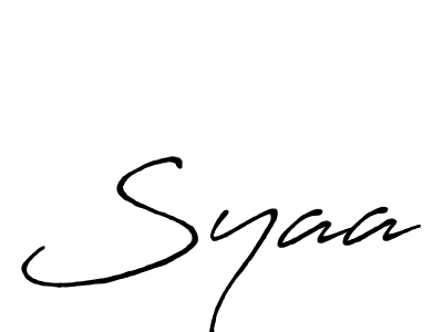 Design your own signature with our free online signature maker. With this signature software, you can create a handwritten (Antro_Vectra_Bolder) signature for name Syaa. Syaa signature style 7 images and pictures png