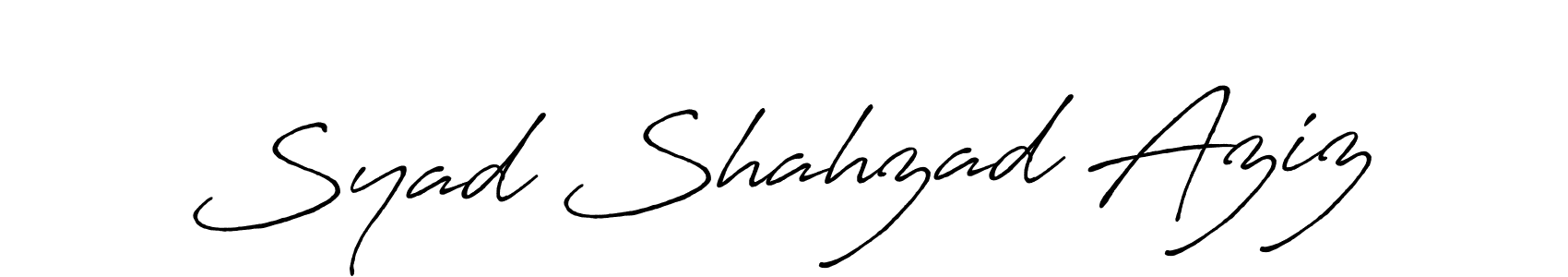 This is the best signature style for the Syad Shahzad Aziz name. Also you like these signature font (Antro_Vectra_Bolder). Mix name signature. Syad Shahzad Aziz signature style 7 images and pictures png