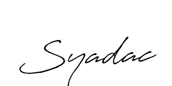 Make a beautiful signature design for name Syadac. Use this online signature maker to create a handwritten signature for free. Syadac signature style 7 images and pictures png