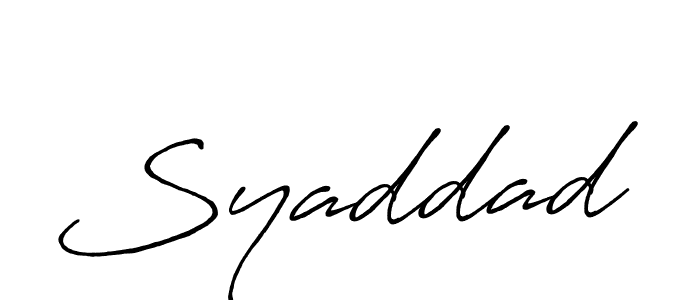 How to make Syaddad name signature. Use Antro_Vectra_Bolder style for creating short signs online. This is the latest handwritten sign. Syaddad signature style 7 images and pictures png