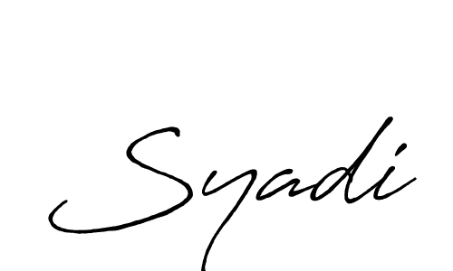 Make a beautiful signature design for name Syadi. With this signature (Antro_Vectra_Bolder) style, you can create a handwritten signature for free. Syadi signature style 7 images and pictures png