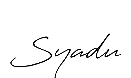 The best way (Antro_Vectra_Bolder) to make a short signature is to pick only two or three words in your name. The name Syadu include a total of six letters. For converting this name. Syadu signature style 7 images and pictures png