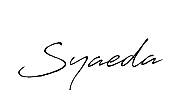 Design your own signature with our free online signature maker. With this signature software, you can create a handwritten (Antro_Vectra_Bolder) signature for name Syaeda. Syaeda signature style 7 images and pictures png