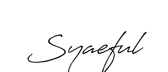 How to make Syaeful name signature. Use Antro_Vectra_Bolder style for creating short signs online. This is the latest handwritten sign. Syaeful signature style 7 images and pictures png