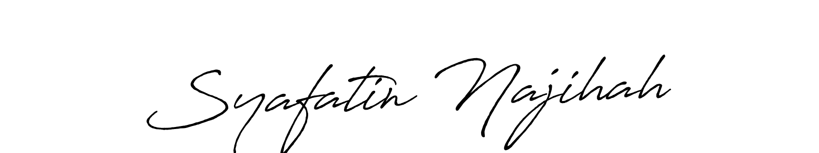 Also we have Syafatin Najihah name is the best signature style. Create professional handwritten signature collection using Antro_Vectra_Bolder autograph style. Syafatin Najihah signature style 7 images and pictures png