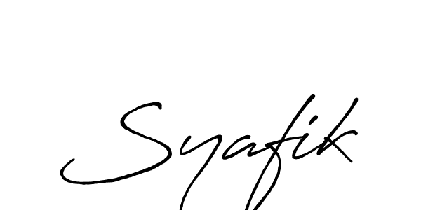 Design your own signature with our free online signature maker. With this signature software, you can create a handwritten (Antro_Vectra_Bolder) signature for name Syafik. Syafik signature style 7 images and pictures png